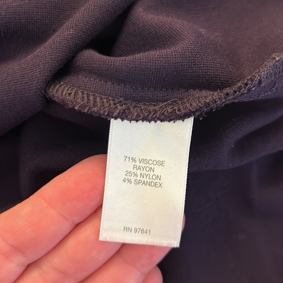 J. Jill Purple Ponte 3/4 Sleeve Top Size Small - Picture 5 of 5